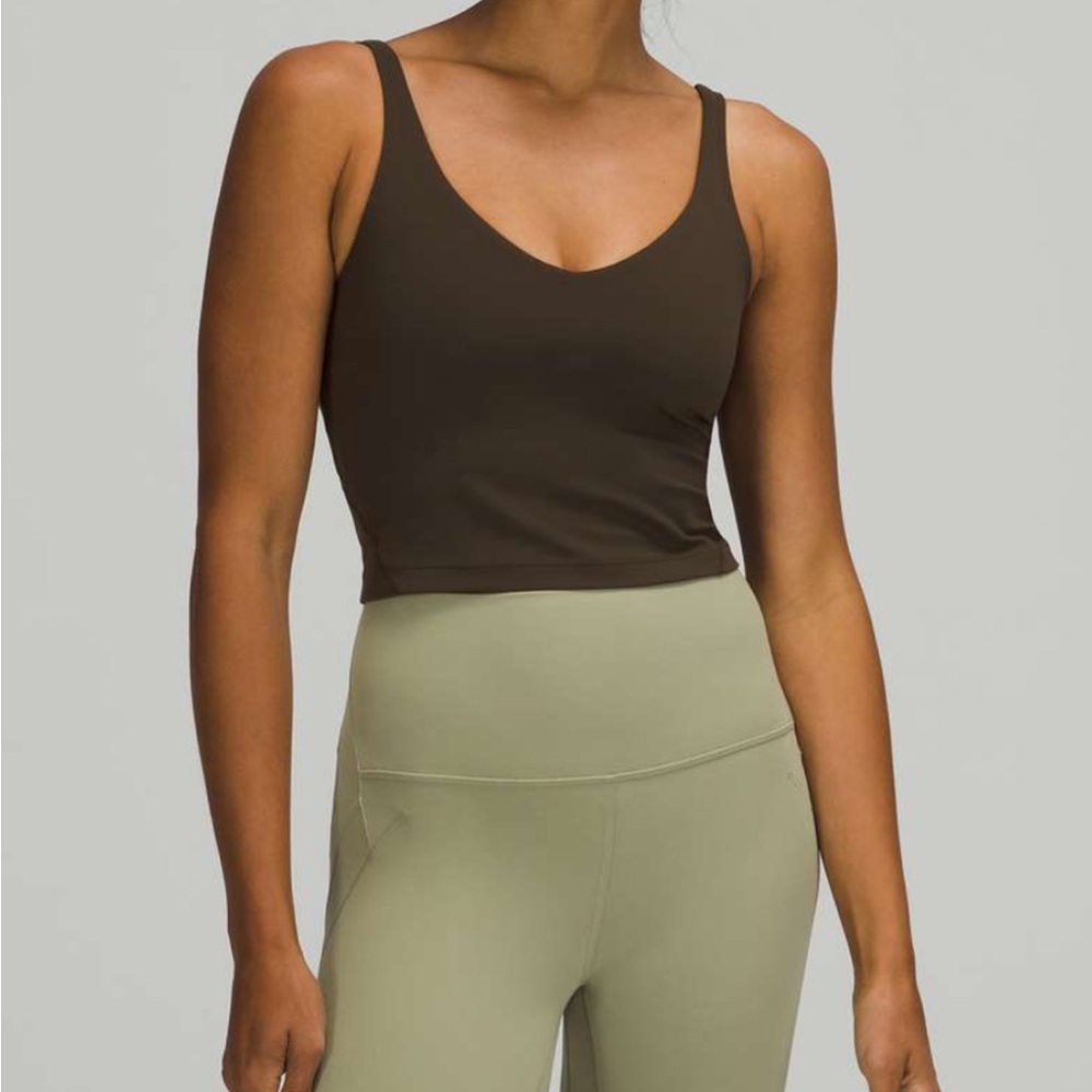 lululemon athletica Brown Scoop Neck Tank Top